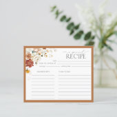 Carte de recette de Fête des mariées orange rouill (Debout devant)