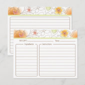 Carte de recette de Fête des mariées personnalisée (Devant / Derrière)