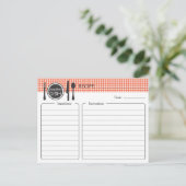 Carte de recette de Fête des mariées personnalisée (Debout devant)