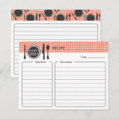 Carte de recette de Fête des mariées personnalisée (Devant / Derrière)