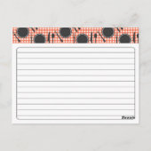 Carte de recette de Fête des mariées personnalisée (Dos)