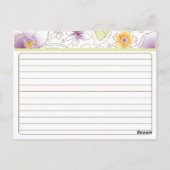 Carte de recette de Fête des mariées personnalisée (Dos)