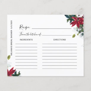 Carte de recette de Fête des mariées Poinsettia d'