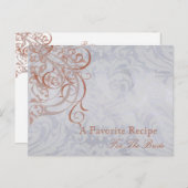 Carte de recette de Fête des mariées Rococo Peach (Devant / Derrière)