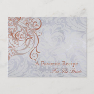 Carte de recette de Fête des mariées Rococo Peach 