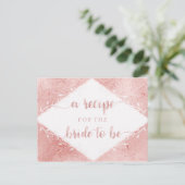 Carte de recette de Fête des mariées rose Gold Shi (Debout devant)