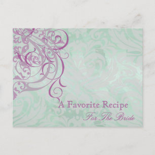 Carte de recette de Fête des mariées rose Rococo v
