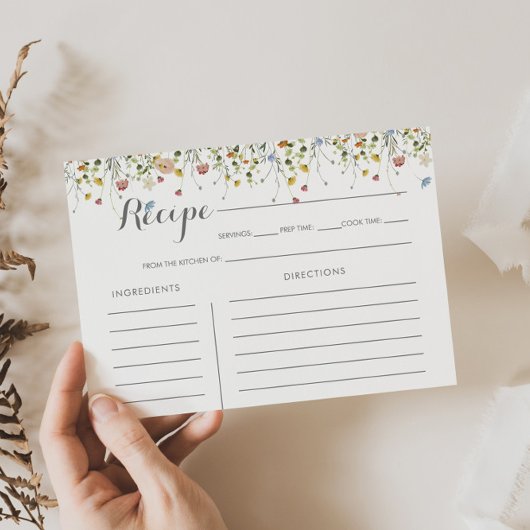 Carte de recette de Fête des mariées sauvage color