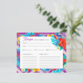 Carte de recette de Fête des mariées Tropical Summ (Debout devant)