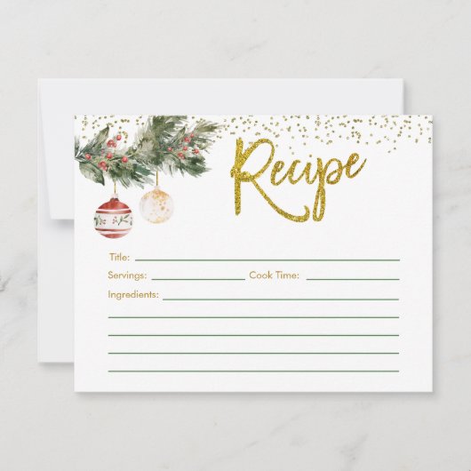 Carte de recette de Fête des mariées Winter Deck t (Devant)