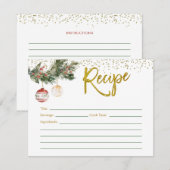 Carte de recette de Fête des mariées Winter Deck t (Devant / Derrière)