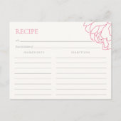 Carte de recette de fête prénuptiale du jardin de  (Devant)