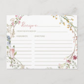 Carte de recette de fête prénuptiale Pétales et Pr (Devant)