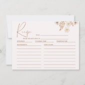 Carte de recette de Fêtes des mariées Fleurs sauva (Devant)