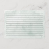 Carte de recette de fiançailles Aqua Coquillages M (Dos)