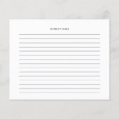 Carte de recette de fiançailles de typographie mod (Dos)