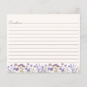 Carte de recette de Fleur sauvage d'aquarelle viol (Dos)