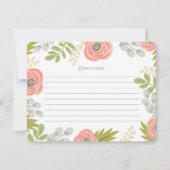 Carte de recette de fleurs lunaires (Dos)