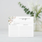 Carte de recette de fleurs sauvages (Debout devant)