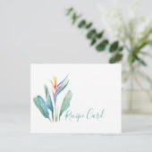 Carte de recette de fleurs tropicales Aquarelle (Debout devant)