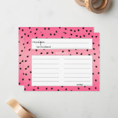 Carte de recette de fruits d'été amusants Watermel (Devant/Arrière en situation)