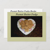 Carte de recette de fudge au beurre d'arachide (Devant / Derrière)
