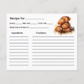 Carte de recette de gâteau (Devant)