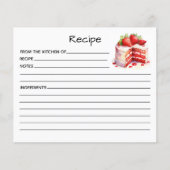 Carte de recette de gâteau (Devant)