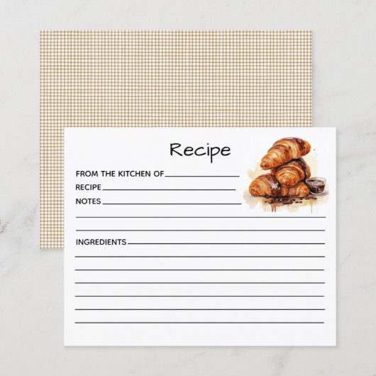 Carte de recette de gâteau (Devant / Derrière)