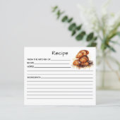 Carte de recette de gâteau (Debout devant)