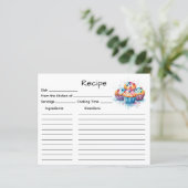 Carte de recette de gâteau (Debout devant)