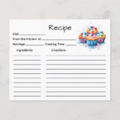 Carte de recette de gâteau (Devant)