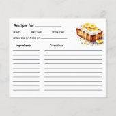 Carte de recette de gâteau (Devant)