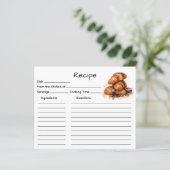 Carte de recette de gâteau (Debout devant)