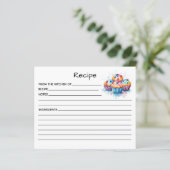 Carte de recette de gâteau (Debout devant)
