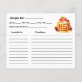 Carte de recette de gâteau (Devant)