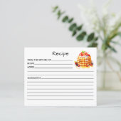 Carte de recette de gâteau (Debout devant)
