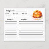 Carte de recette de gâteau (Devant)