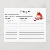 Carte de recette de gâteau (Devant)