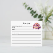 Carte de recette de gâteau (Debout devant)