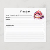 Carte de recette de gâteau (Devant)