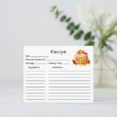 Carte de recette de gâteau (Debout devant)
