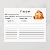 Carte de recette de gâteau (Devant)