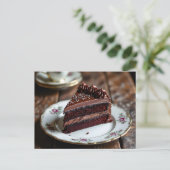 Carte de recette de gâteau au chocolat (Debout devant)