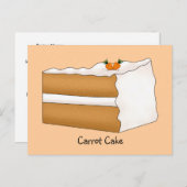 Carte de recette de gâteau carotte (Devant / Derrière)