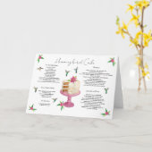 Carte de recette de gâteau de colibri (Fleur jaune)