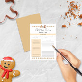 Carte de recette de gâteau de Noël Bake Off Party