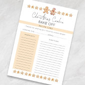 Carte de recette de gâteau de Noël moderne Bake Of