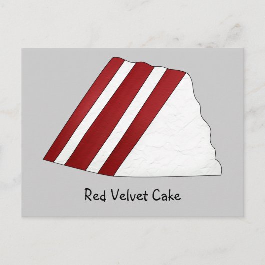 Carte de recette de gâteau de velours rouge (Devant)