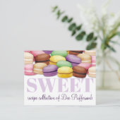 Carte de recette de gâteaux de gâteau de macaron m (Debout devant)